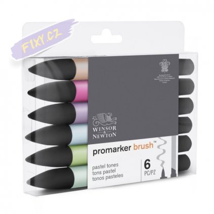 8115 4 winsor newton promarker brush lihovy 6ks pastel tones