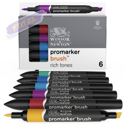 884955070512 884955070512 W&N PROMARKER BRUSH RICH TONES 6PC 884955070512 [OPEN DHI] (For Presentations)