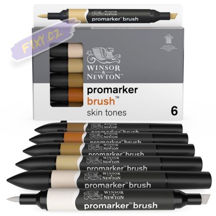 884955070529 W&N PROMARKER BRUSH SKIN TONES 6PC 884955070529 [OPEN DHI] (For Presentations)