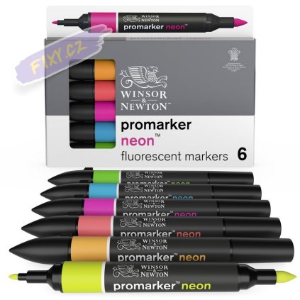 884955070611 W&N PROMARKER NEON SET 6PC 884955070611 [OPEN DHI] (For Presentations)