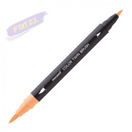 8730 5 monami akvarelovy color twin brush svetle oranzovy