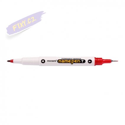 8793 2 monami permanentni name pen twin cerveny