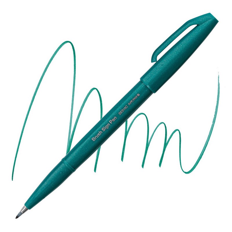 PENTEL Touch Brush Sign Pen, tyrkysový