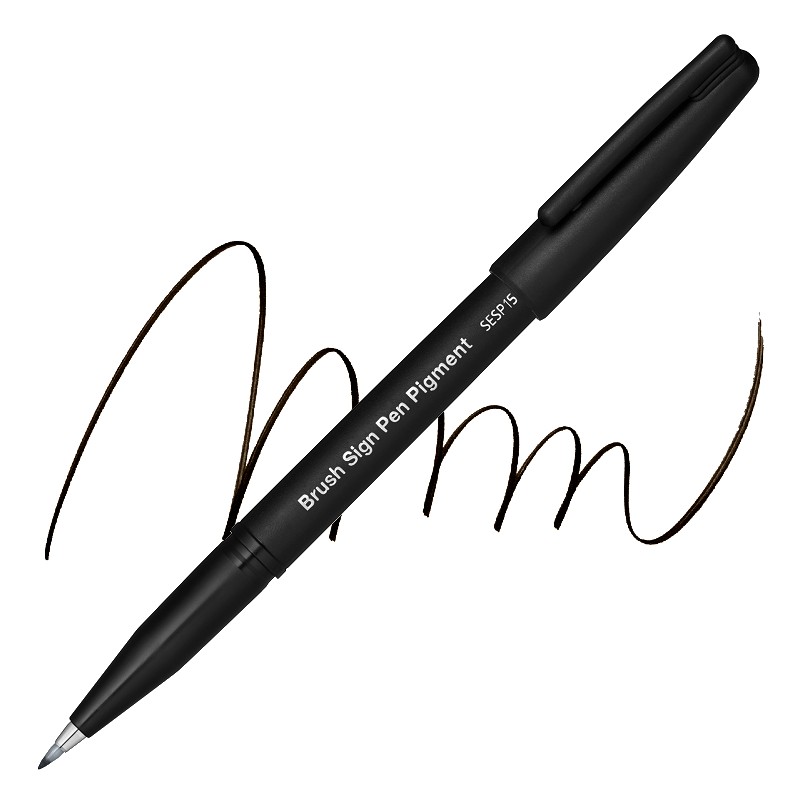 PENTEL pigmentový Brush Sign Pen, černý