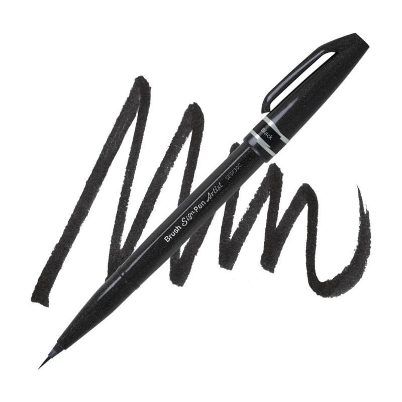 PENTEL Touch Brush Sign Pen "ARTIST", černý