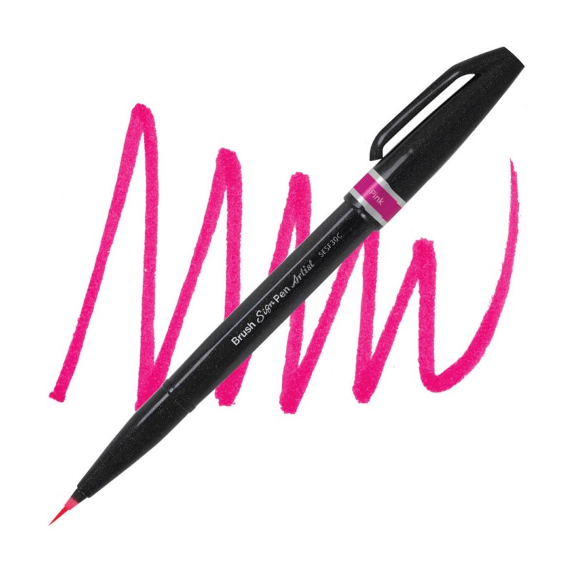 PENTEL Touch Brush Sign Pen "ARTIST", růžový