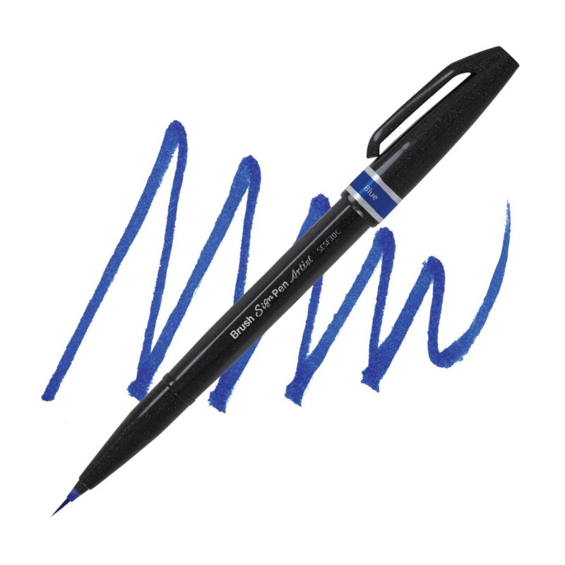 PENTEL Touch Brush Sign Pen "ARTIST", tmavě modrý