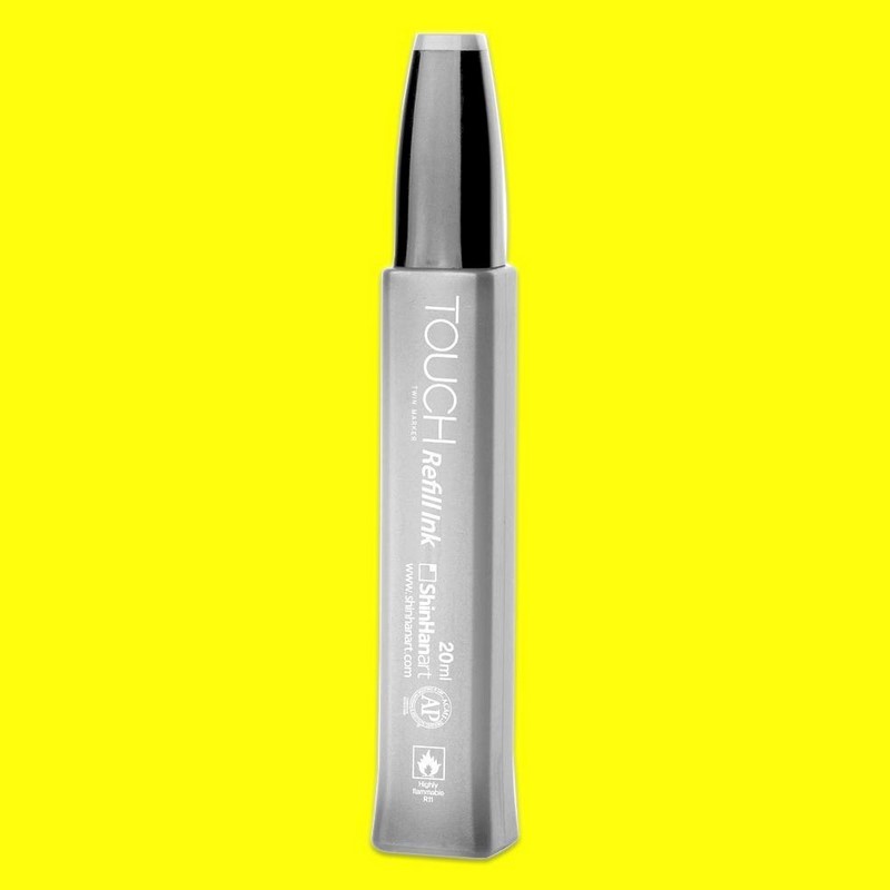 Lihový inkoust TOUCH Refill Ink 20ml, F123 Fluorescent yellow