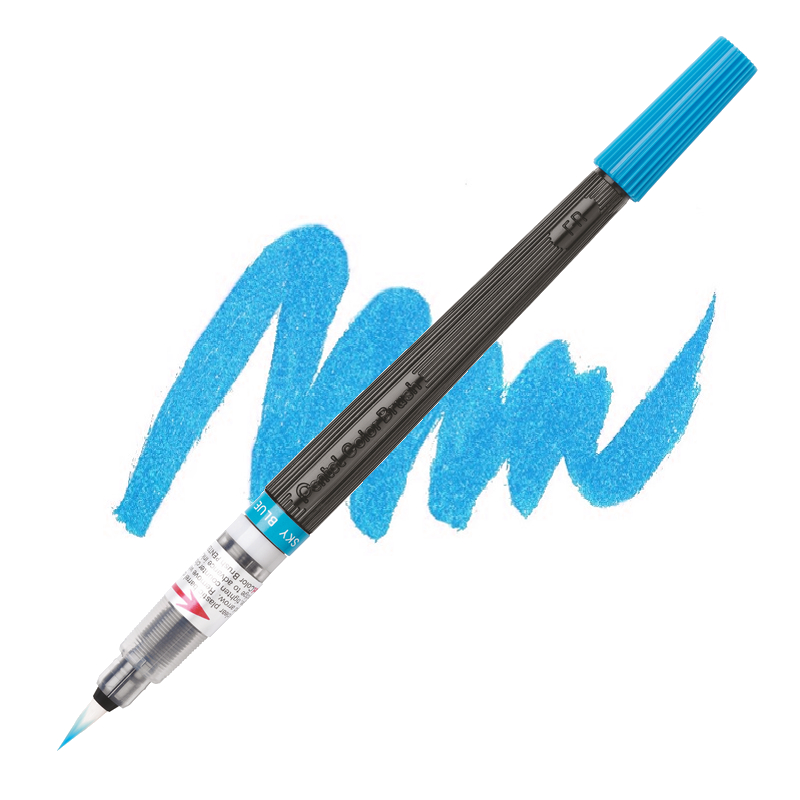 PENTEL Color Brush Pen, světle modrý