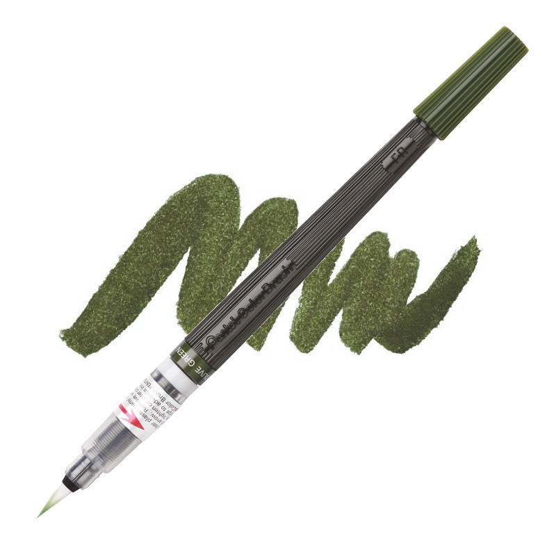 PENTEL Color Brush Pen, tmavě zelený