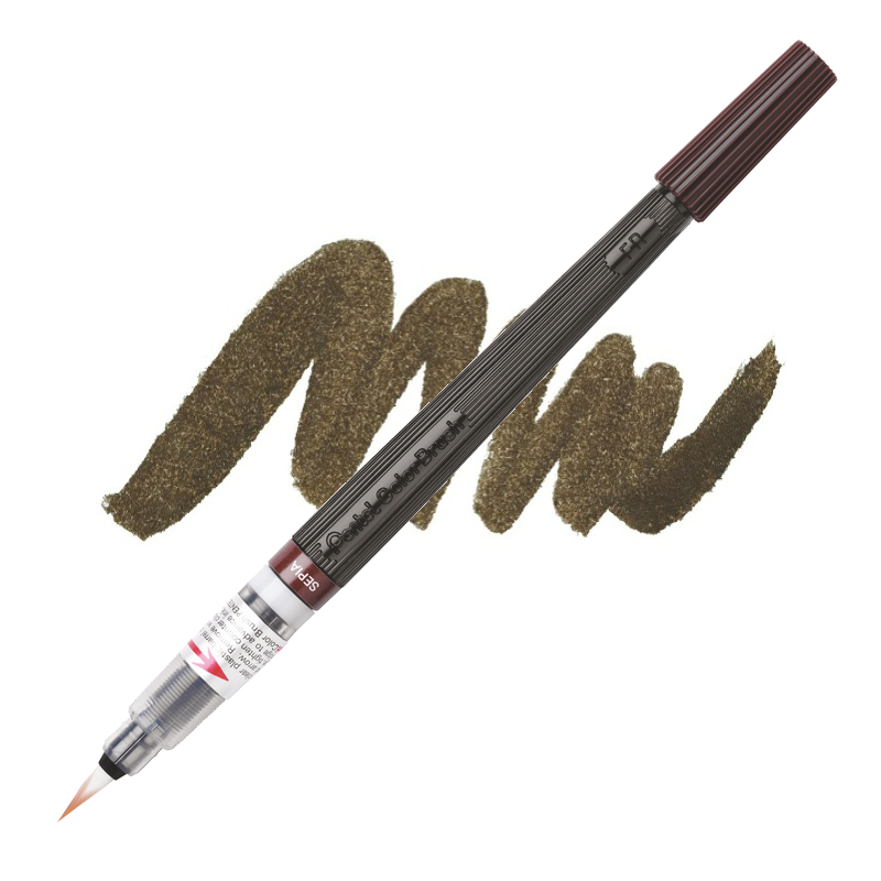 PENTEL Color Brush Pen, sépiový