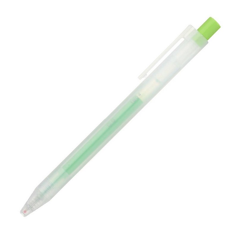 Gelové pero MUJI "CLICKER" 0,5mm, světle zelené