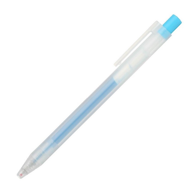 Gelové pero MUJI "CLICKER" 0,5mm, světle modré