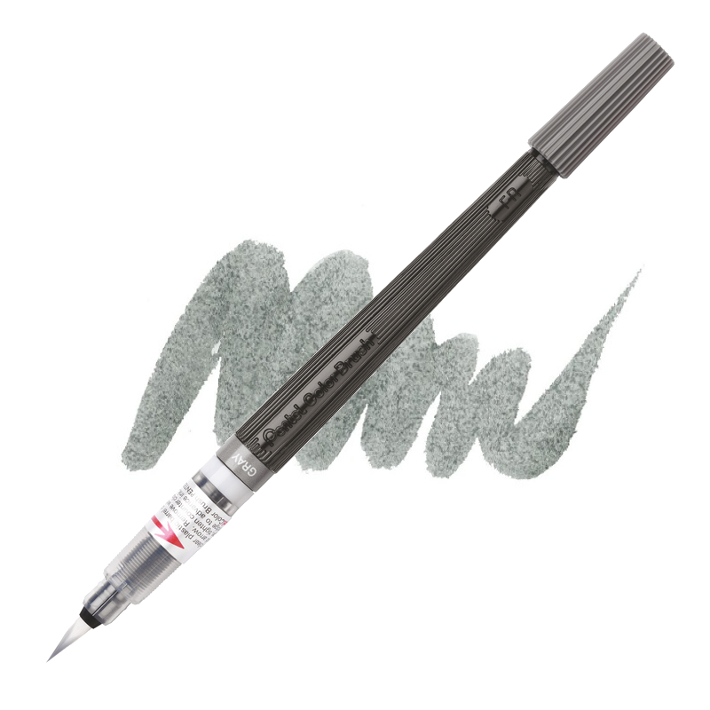 PENTEL Color Brush Pen, šedý