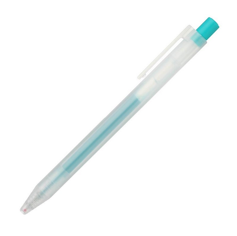 Gelové pero MUJI "CLICKER" 0,5mm, tyrkysové