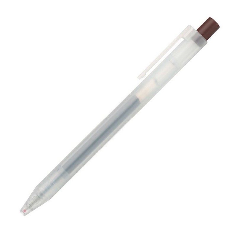 Gelové pero MUJI "CLICKER" 0,5mm, hnědé