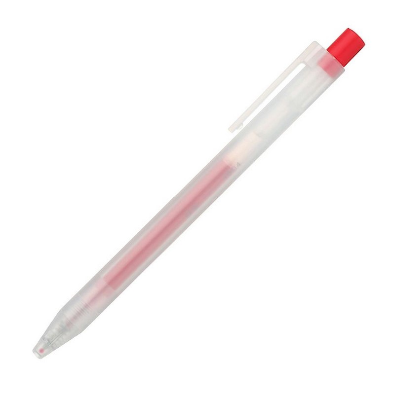 Gelové pero MUJI "CLICKER" 0,5mm, červené