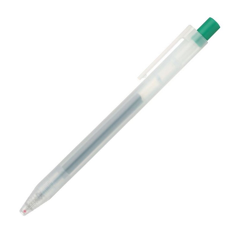 Gelové pero MUJI "CLICKER" 0,5mm, zelené