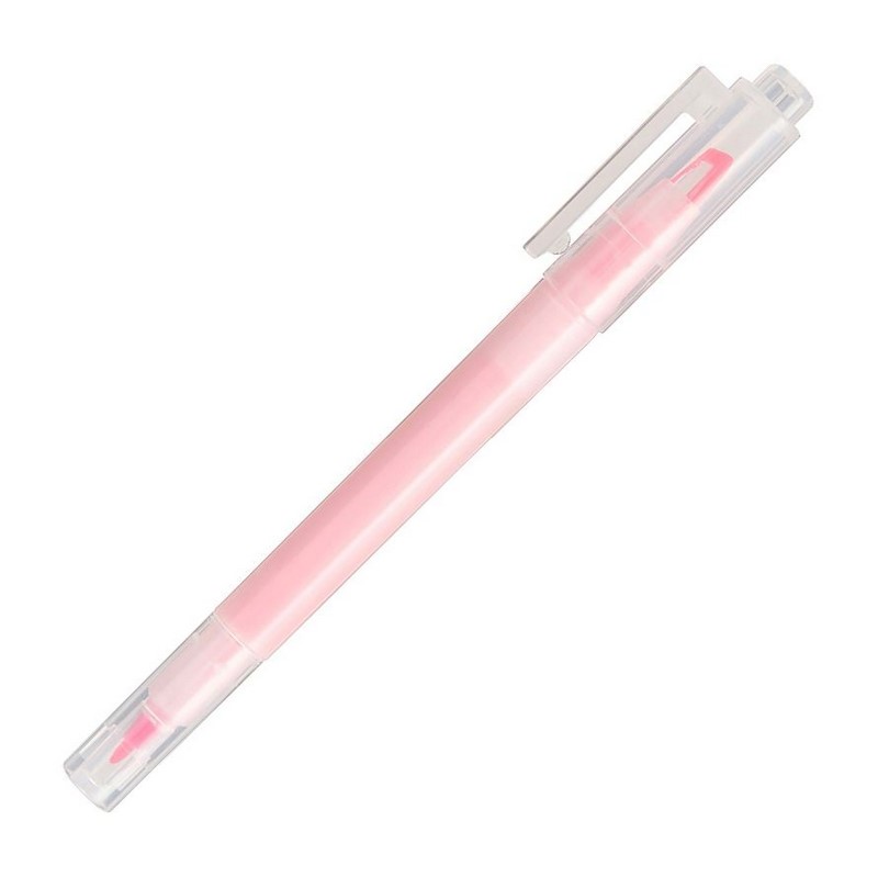 Zvýrazňovač MUJI "TWIN" 1mm, růžový