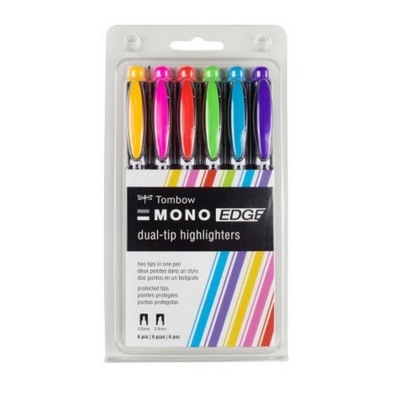 Zvýrazňovač TOMBOW Highlighter EDGE, sada 6ks