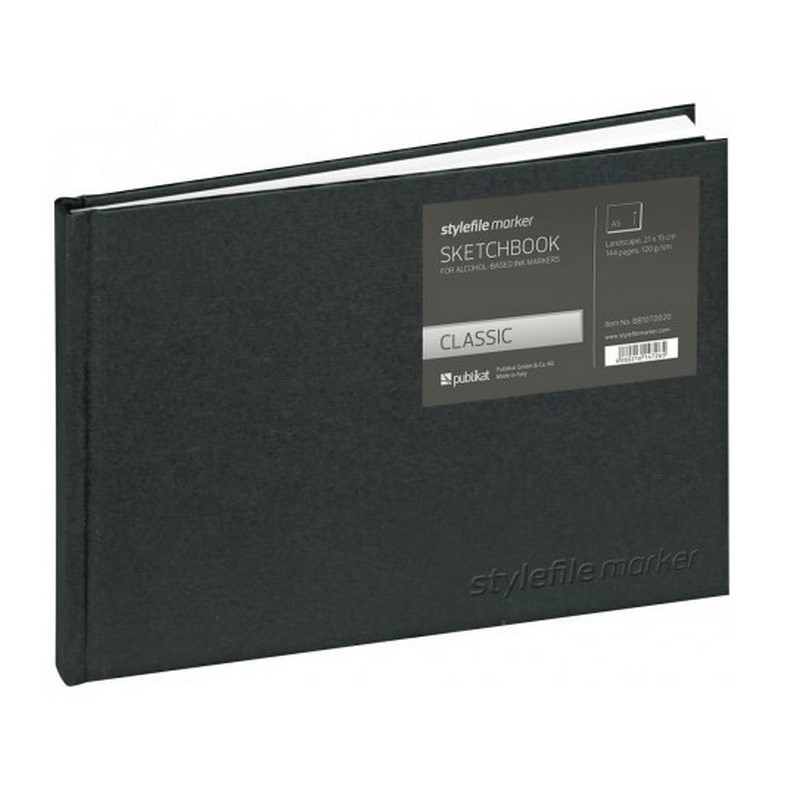 Skicář STYLEFILE Sketchbook A5 horizontální, 144 listů