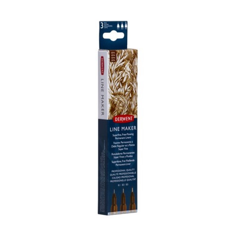 Liner DERWENT Line Maker, 3ks sepia