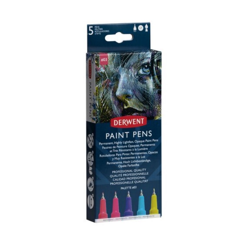 Liner DERWENT Paint Pens, 5ks palette 3