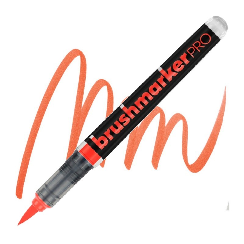 Akvarelová fixa KARIN BrushMarker PRO, NEON Orange Red 4020