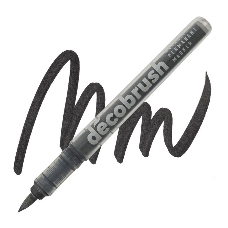 Akrylová fixa KARIN DecoBrush Metallic, Black 8510