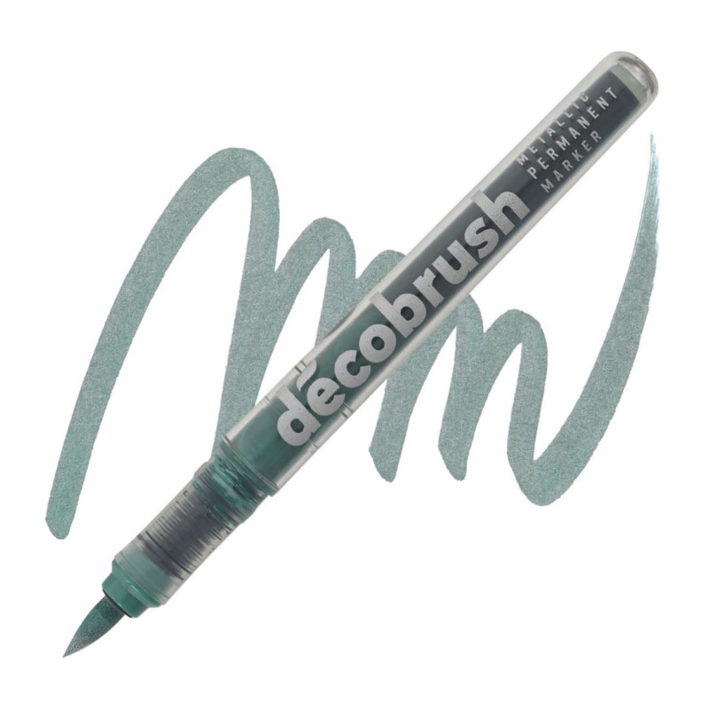 Akrylová fixa KARIN DecoBrush Metallic, Green 8535