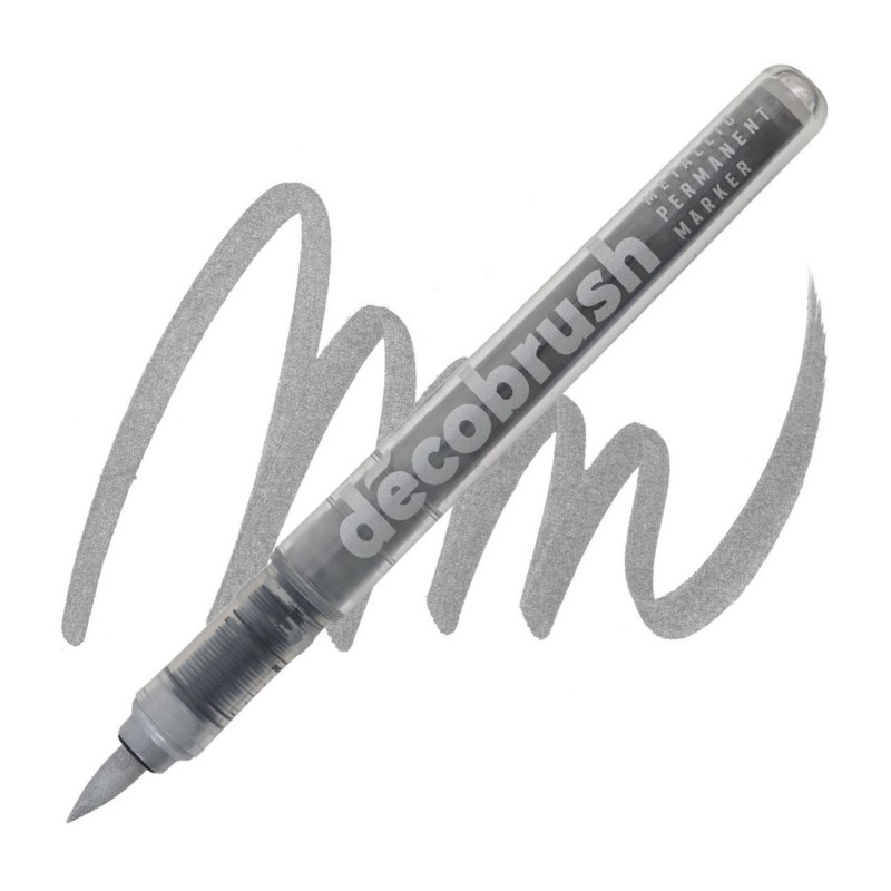 Akrylová fixa KARIN DecoBrush Metallic, Silver 8580