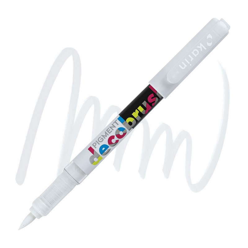 Akrylová fixa KARIN DecoBrush Pigment, White 000