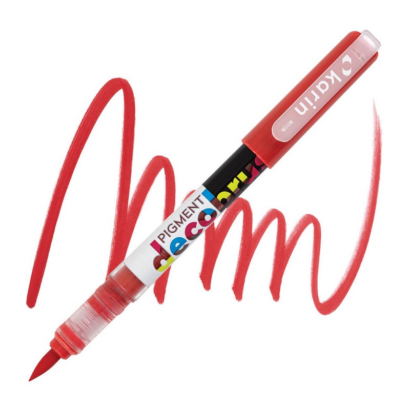 Akrylová fixa KARIN DecoBrush Pigment, Red 032