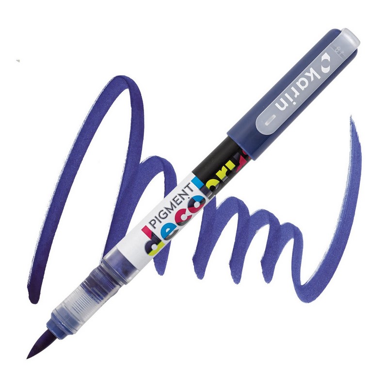 Akrylová fixa KARIN DecoBrush Pigment, Indigo blue 072