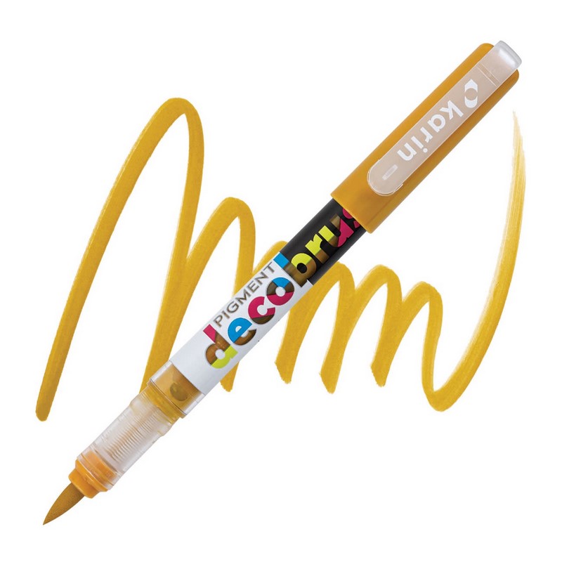 Akrylová fixa KARIN DecoBrush Pigment, Ochre 110