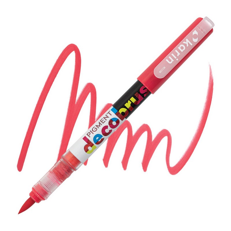 Akrylová fixa KARIN DecoBrush Pigment, Poppy 199