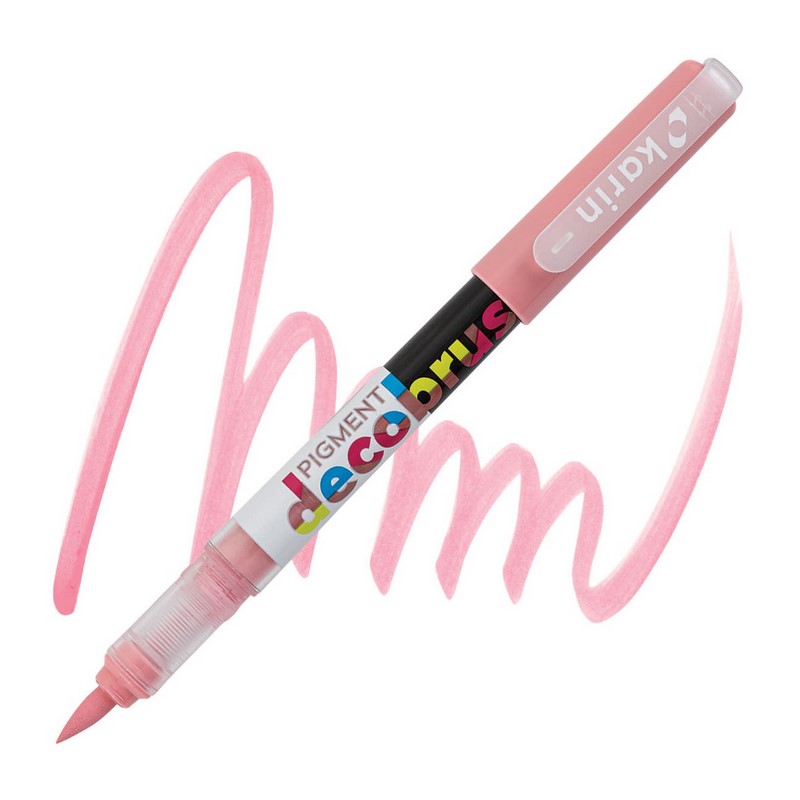 Akrylová fixa KARIN DecoBrush Pigment, Pastel red 203