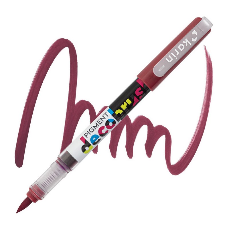 Akrylová fixa KARIN DecoBrush Pigment, Burgundy 215