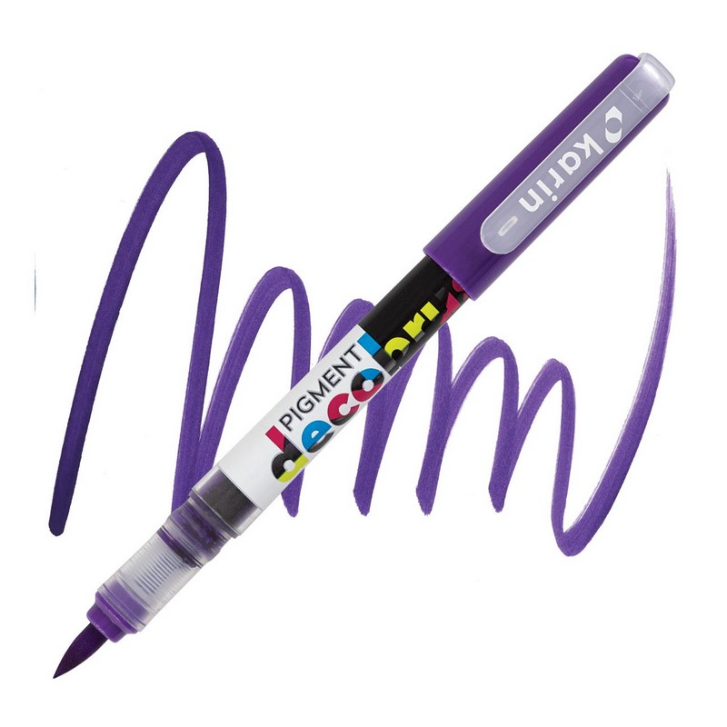 Akrylová fixa KARIN DecoBrush Pigment, Aubergine 267