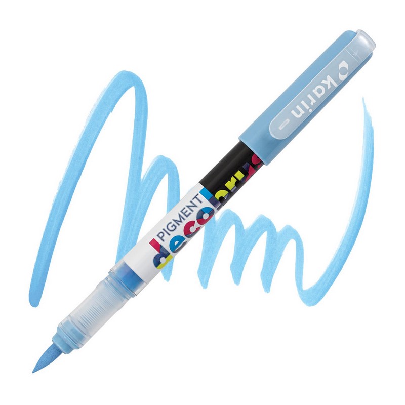 Akrylová fixa KARIN DecoBrush Pigment, Pastel blue 283
