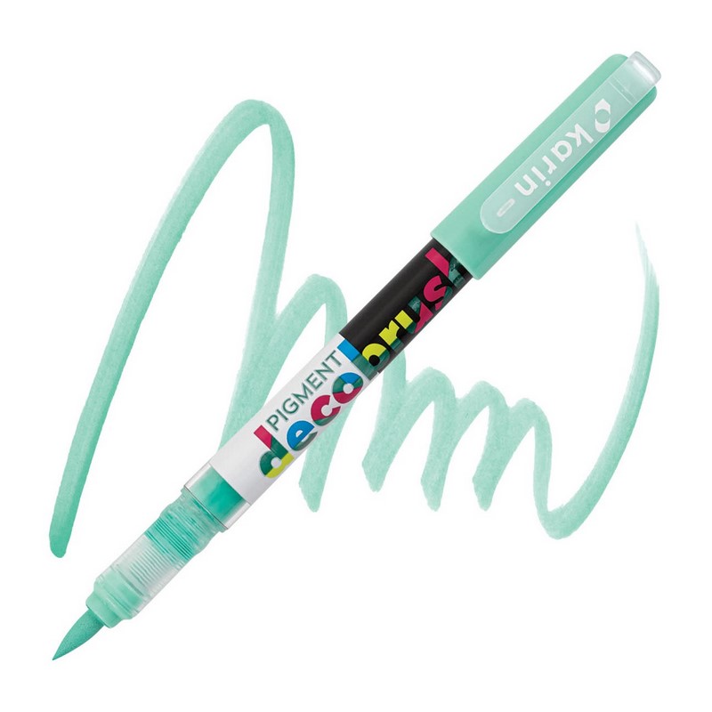 Akrylová fixa KARIN DecoBrush Pigment, Pastel green 337