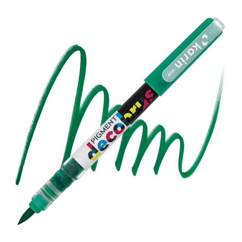 Akrylová fixa KARIN DecoBrush Pigment, Green 347
