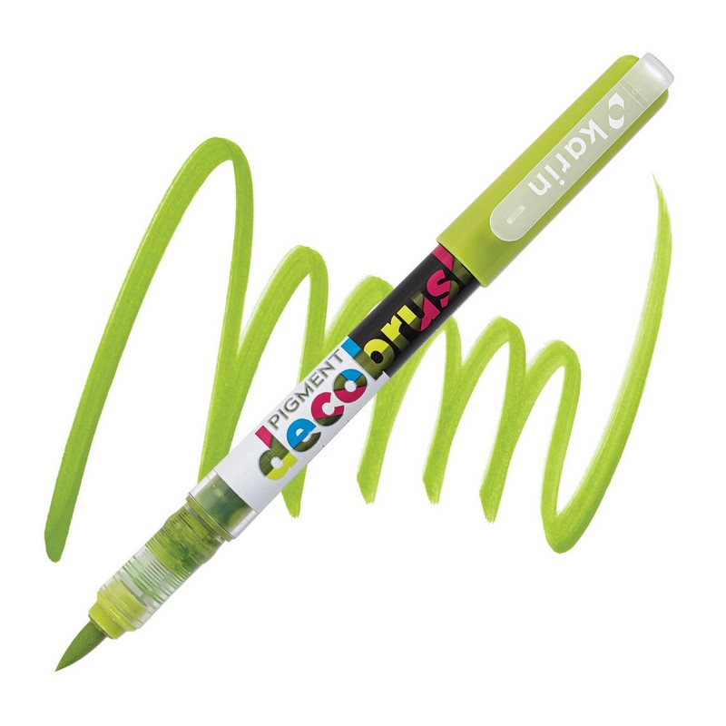 Akrylová fixa KARIN DecoBrush Pigment, Lime green 397
