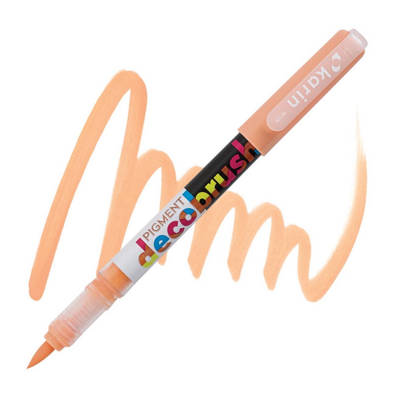 Akrylová fixa KARIN DecoBrush Pigment, Pastel orange 1555