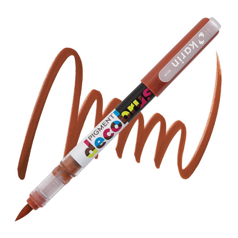 Akrylová fixa KARIN DecoBrush Pigment, Copper brown 1675