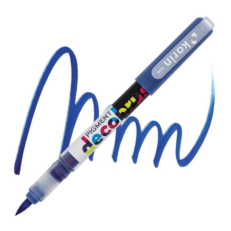 Akrylová fixa KARIN DecoBrush Pigment, True blue 2935