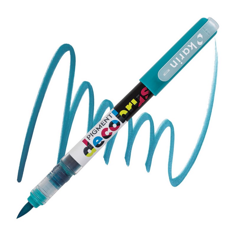 Akrylová fixa KARIN DecoBrush Pigment, Turquoise 3145
