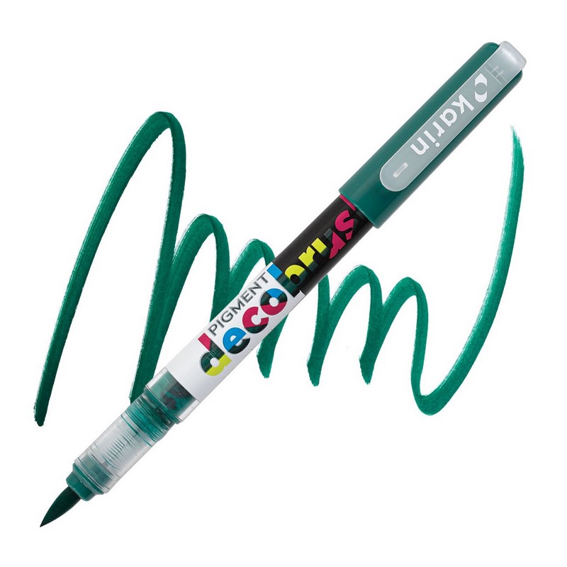 Akrylová fixa KARIN DecoBrush Pigment, Lush green 3285