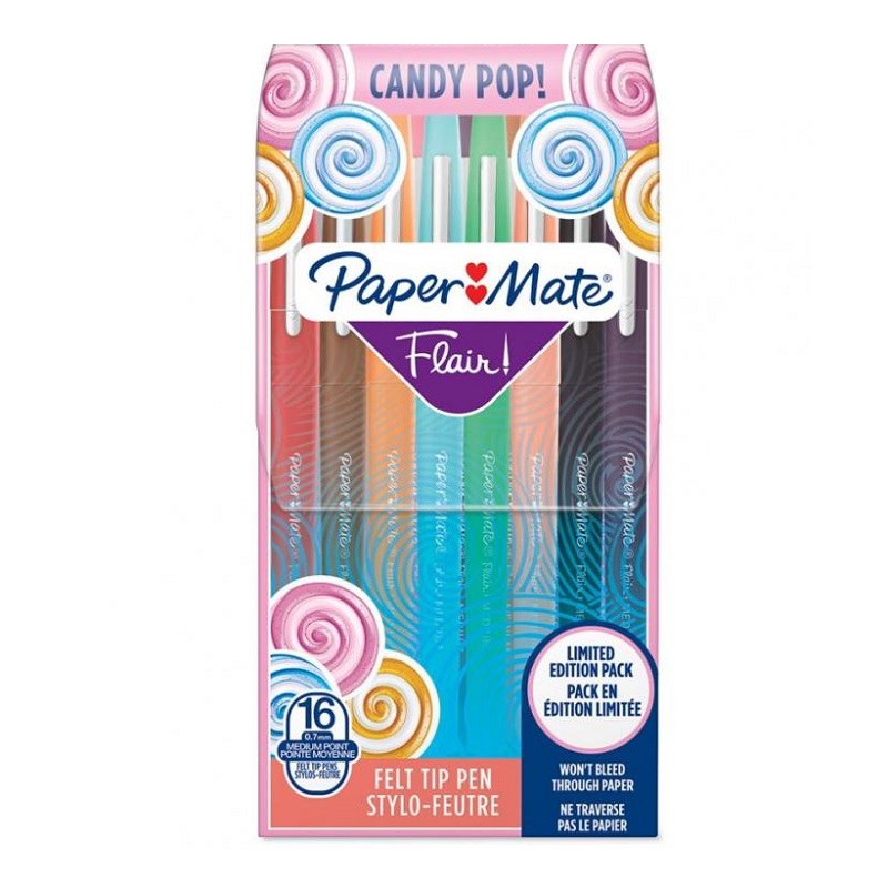 PAPER MATE Flair Medium, 16ks Candy Pop