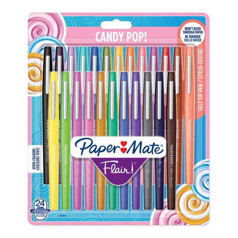 PAPER MATE Flair Medium, 24ks Candy Pop